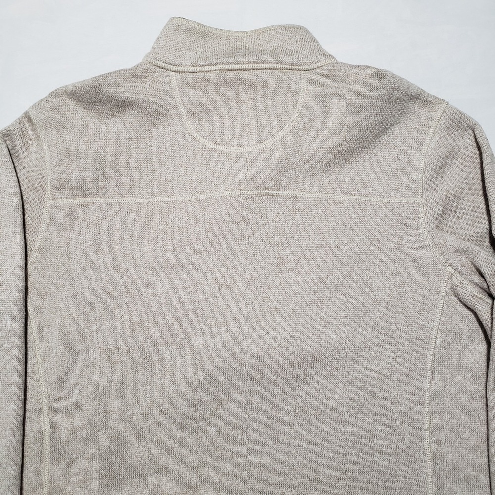 Woolrich 1/4 Zip Pullover Mens XL Beige Long Sleeve Zip Pocket‎ Sweater - Picture 6 of 10